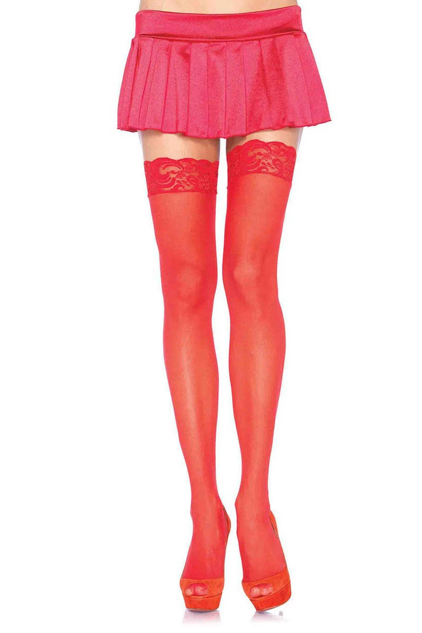Leg Avenue Lace Top Sheer Stockings 6 Leg Avenue Lace Top Sheer Stockings - Image 4