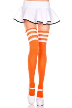 Music Legs Athletic Striped Thigh Highs -Cheap Hosiery Store unnamed file 110
