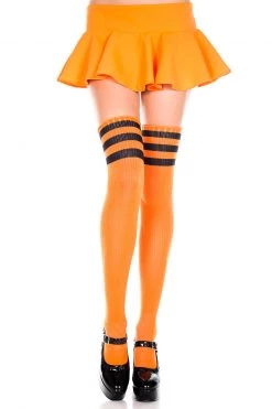 Music Legs Athletic Striped Thigh Highs -Cheap Hosiery Store unnamed file 113