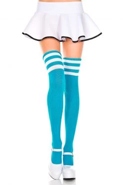 Music Legs Athletic Striped Thigh Highs -Cheap Hosiery Store unnamed file 121