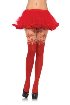Leg Avenue Red Snowflake Tights -Cheap Hosiery Store unnamed file 1289