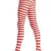 Be Wicked Red And White Striped Tights