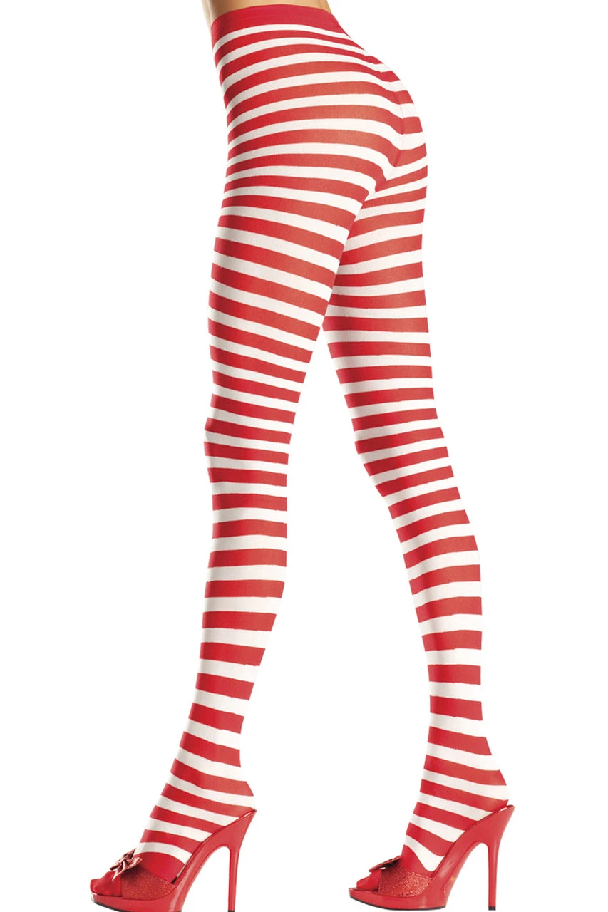 Be Wicked Red And White Striped Tights 3 Be Wicked Red And White Striped Tights