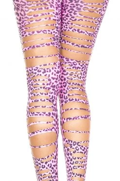 Music Legs Neon Pink Tattered Leopard Print Footless Tights 5 Music Legs Neon Pink Tattered Leopard Print Footless Tights -Cheap Hosiery Store unnamed file 1446