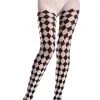 Be Wicked Black And White Diamond Pattern Pantyhose -Cheap Hosiery Store unnamed file 1461