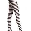 Be Wicked Black And White Striped Tights -Cheap Hosiery Store unnamed file 1497