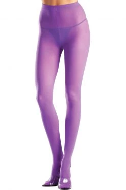 Be Wicked Purple Opaque Nylon Tights