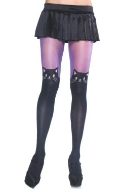 Leg Avenue Black Cat Pantyhose