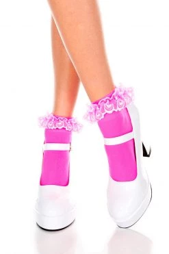 Music Legs Ruffled Ankle Socks -Cheap Hosiery Store unnamed file 1621