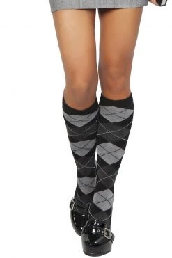 Roma Costume Argyle Knee High Socks