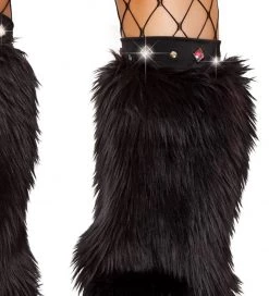 Roma Costume Fur And Rhinestone Leg Warmers -Cheap Hosiery Store unnamed file 1740