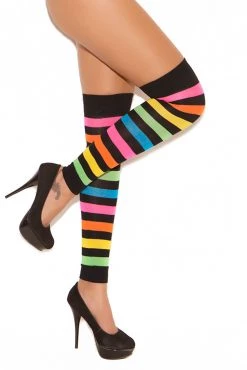 Elegant Moments Neon Striped Leg Warmers -Cheap Hosiery Store unnamed file 1790