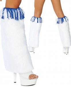 Roma Costume Furry Fringe Leg Warmers