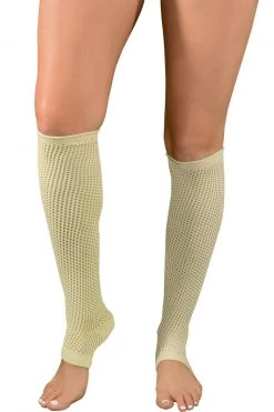 LO Brands Ivory Dance Style Textured Leg Warmers