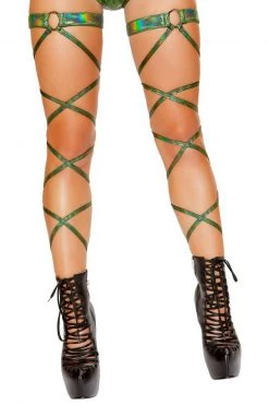 Roma Costume O-Ring Leg Wrap With Garter
