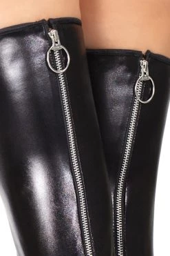 Coquette Faux Leather Thigh Highs With Back Zippers -Cheap Hosiery Store unnamed file 1897