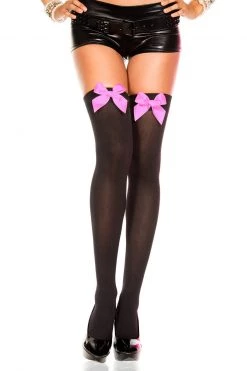 Music Legs Bow Top Thigh Highs -Cheap Hosiery Store unnamed file 216