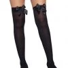 Dreamgirl Bow Top Opaque Stockings