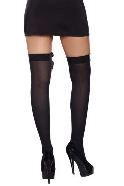 Dreamgirl Bow Top Opaque Stockings -Cheap Hosiery Store unnamed file 298