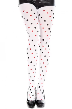 Music Legs The 4 Suits Design Pantyhose