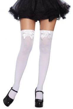 Dreamgirl Bow Top Opaque Stockings -Cheap Hosiery Store unnamed file 300