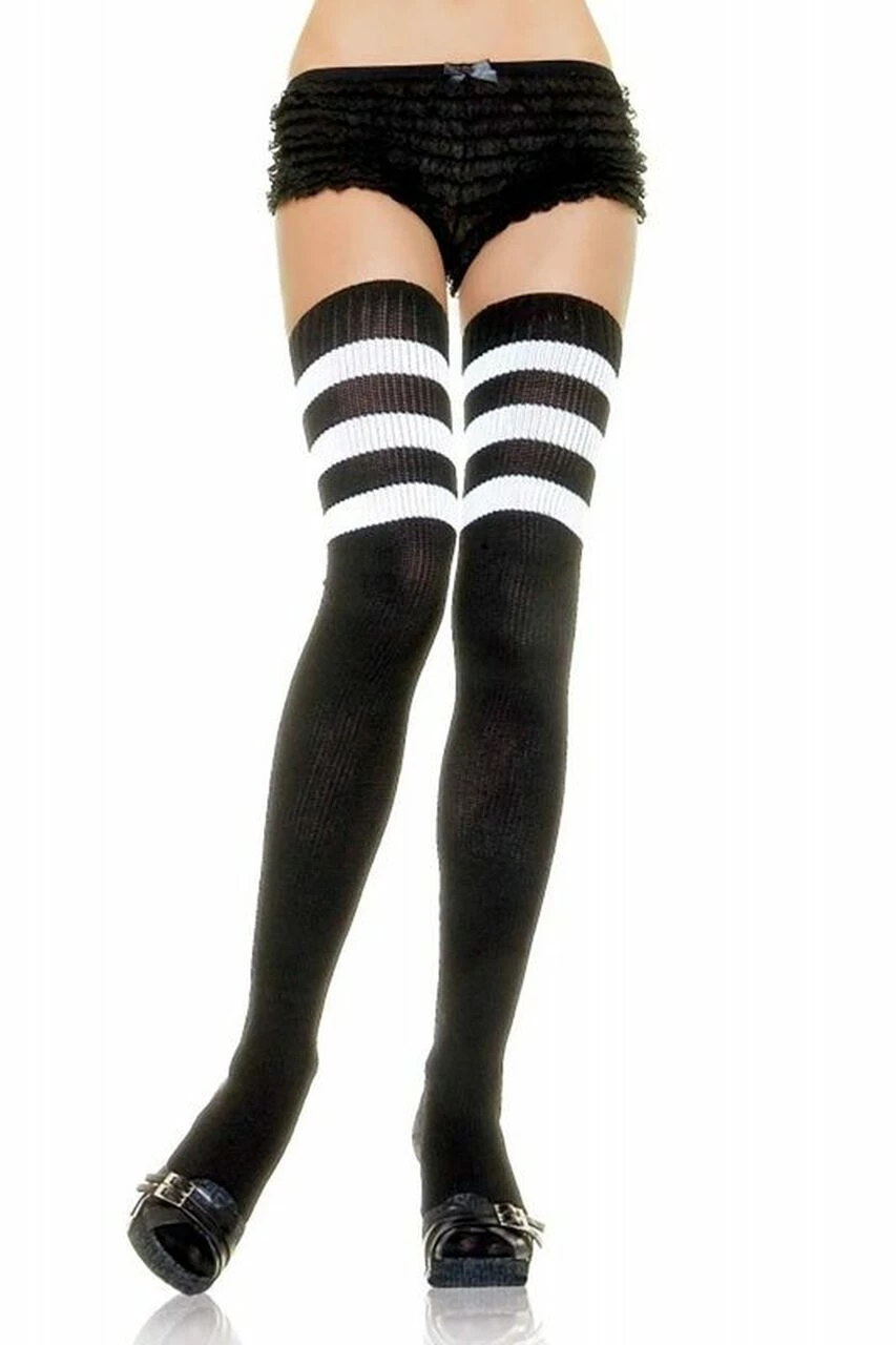 Leg Avenue Striped Thigh High Stockings 5 Leg Avenue Striped Thigh High Stockings - Image 3