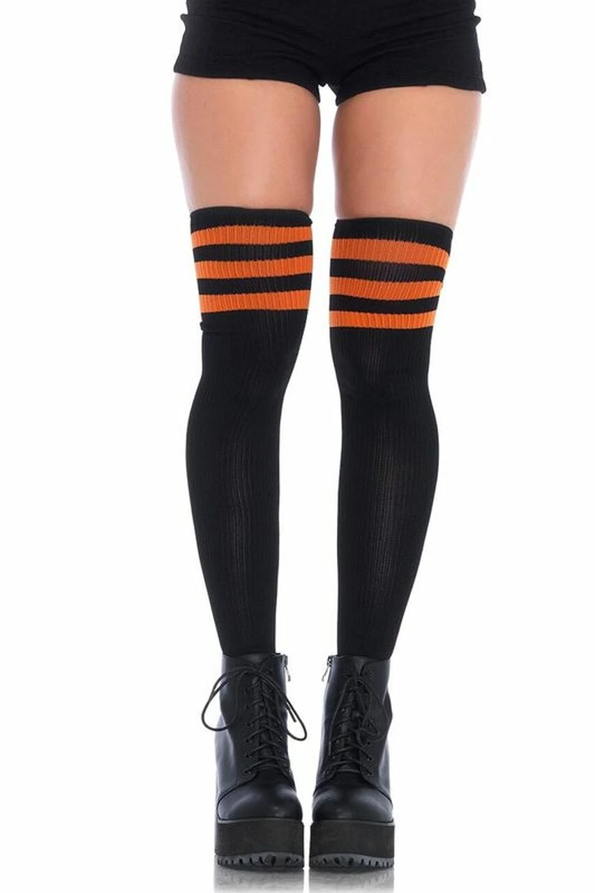 Leg Avenue Striped Thigh High Stockings 10 Leg Avenue Striped Thigh High Stockings - Image 8