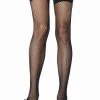 Leg Avenue Black Fishnet Thigh High Stockings & Thick Bands -Cheap Hosiery Store unnamed file 515