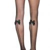 Music Legs Sheer Black Thigh High Stockings With Satin Bow -Cheap Hosiery Store unnamed file 648