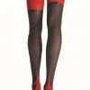 Leg Avenue Black Thigh High Stockings With Red Cuban Heel -Cheap Hosiery Store unnamed file 685
