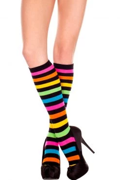 Music Legs Rainbow Knee High Sock Stockings