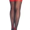 Leg Avenue Black Thigh High Stockings With Red Cuban Foot Heel -Cheap Hosiery Store unnamed file 725