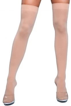 Be Wicked Light Beige Opaque Thigh Highs