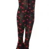 Music Legs Cherry Print Black Thigh High -Cheap Hosiery Store unnamed file 734