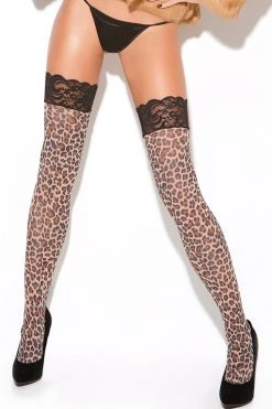 Elegant Moments Leopard Thigh Highs -Cheap Hosiery Store unnamed file 755