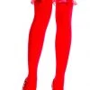 Music Legs Red Thigh High Stockings With Red Satin Bows -Cheap Hosiery Store unnamed file 867