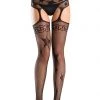 Be Wicked 2-in-1 Star Pattern Thigh Highs & Fishnet Garter Belt -Cheap Hosiery Store unnamed file 929