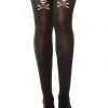 Music Legs Skull Print Opaque Thigh High 1 Music Legs Skull Print Opaque Thigh High -Cheap Hosiery Store unnamed file 943
