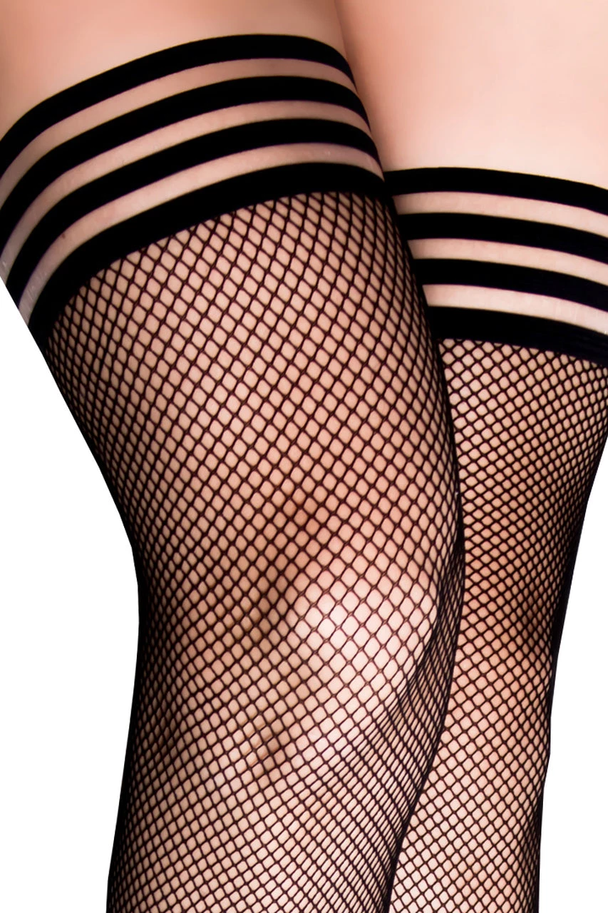Kixies Black Fishnet Luxury Stockings 4 Kixies Black Fishnet Luxury Stockings - Image 2